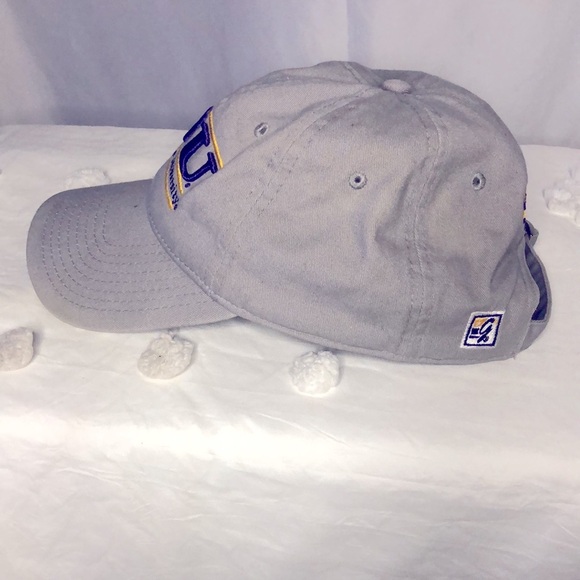THE GAME Louisiana State University Tigers beige and purple SnapBack hat. - Picture 2 of 8